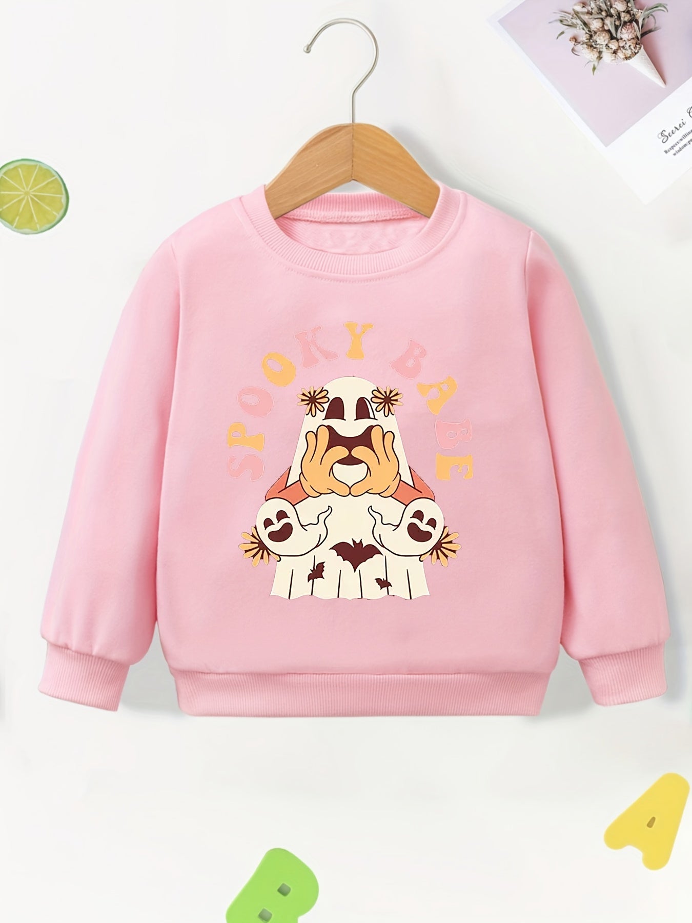 Spooky Season Girls Sweatshirt Halloween Party Kids Pullover