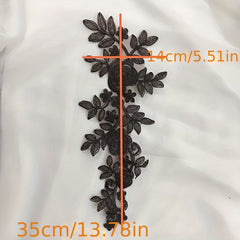 2pcs Water Soluble Lace Car Bone Lace Flower Cloth Stickers
