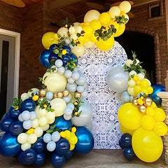 153pcs Lemon Balloon Wreath Arch Set for Lemonade Parties Baby Showers