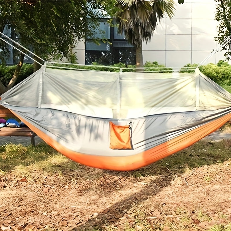 Portable Anti-mosquito Hammock w/ 2 Carabiner for Camping