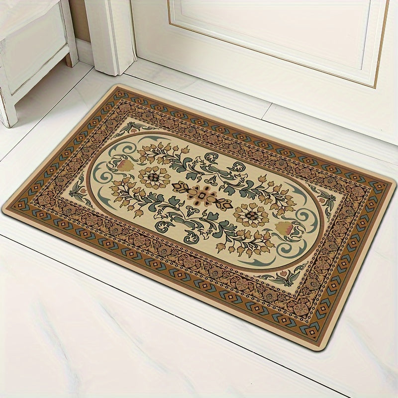 Vintage Area Rug Abstract Floral Pattern Floor Carpet