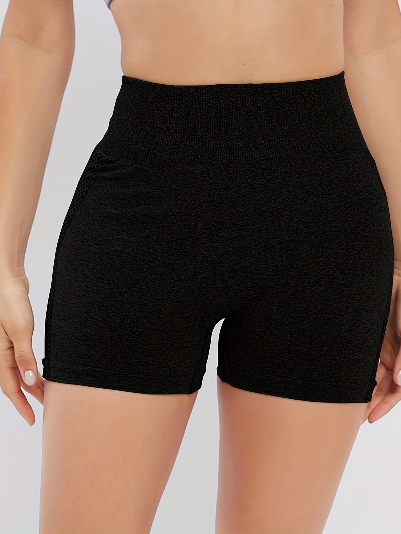High Waist Sexy Sports Leggings Solid Biker Shorts Women's Activewear
