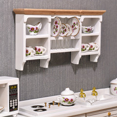 Dollhouse Wall Cabinet Hanging Cabinet Storage Toy House Furniture