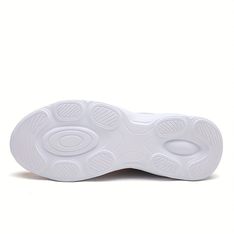 Thick Sole Shock Absorption Woven Shoes Mesh Non Slip Running Shoes