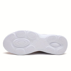 Thick Sole Shock Absorption Woven Shoes Mesh Non Slip Running Shoes