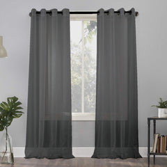 1 Panel Sheer Grommet Top Voile Curtain for Home Decor