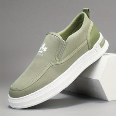 Men's Breathable Slip On Canvas Shoes Casual Flats For Walking Jogging