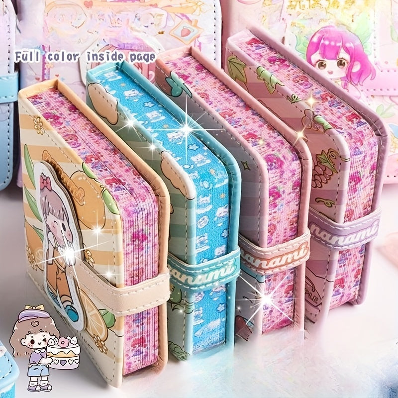 Creative Pink Cartoon Notebook with Magnetic Buckle