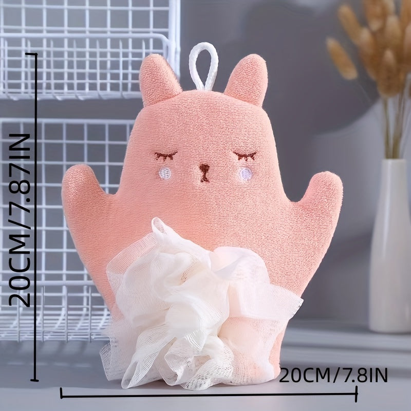 Double Sided Bath Glove Towel Soft Rubbing Mud for Bathing