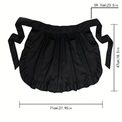 Waterproof Polyester Apron for Waiters and Chefs, Stain Resistant Half