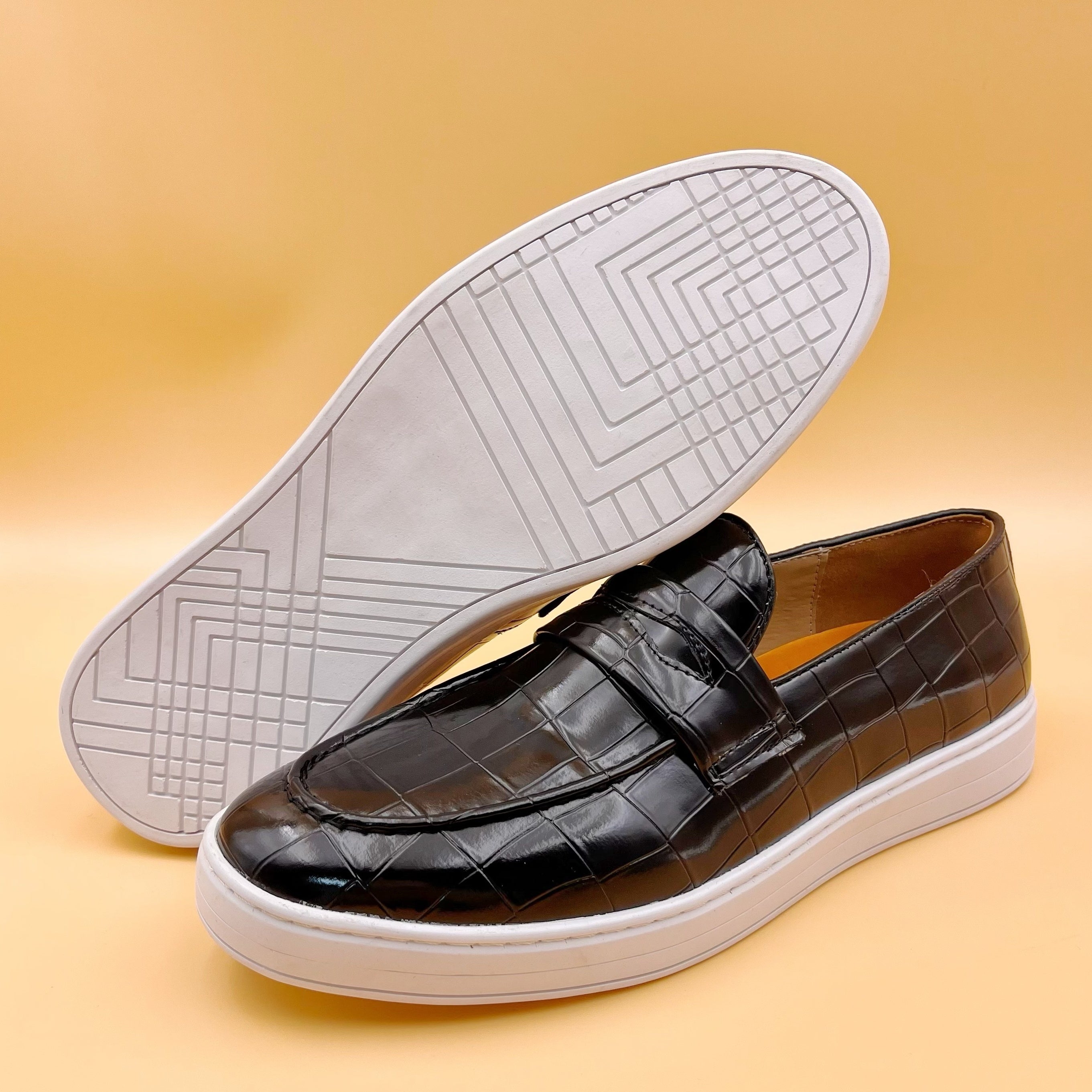 Men's Rock Pattern Slip On Loafers