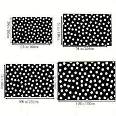 Faux Wool Dot Print Large Carpet Area Rug Non Slip Backing Machine Washable