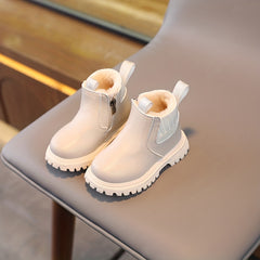 Warm Non Slip Zipper Boots for Baby Girls