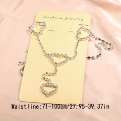 Delicate Rhinestone Waist Chain for Skirt Jeans Belt