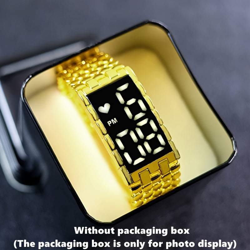 Men's LED Electronic Watch Large Dial Alloy Wrist Watch