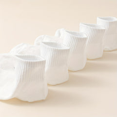 10 Pairs Women's Comfy & Breathable All-match Solid Socks Stockings & Hosiery