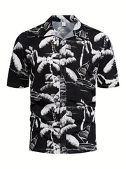 Men's Hawaiian Print Shirt Lightweight Casual Shirt