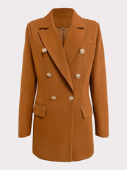 Double Breasted Lapel Neck Blazer Long Sleeve Blazer