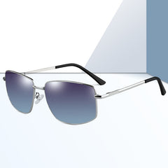 ANNBRU Rectangular Polarized Sunglasses For Men Retro Pilot Shades UV400