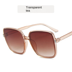 Large Square Sunglasses Gradient Lens Women Driving Eyeglasses