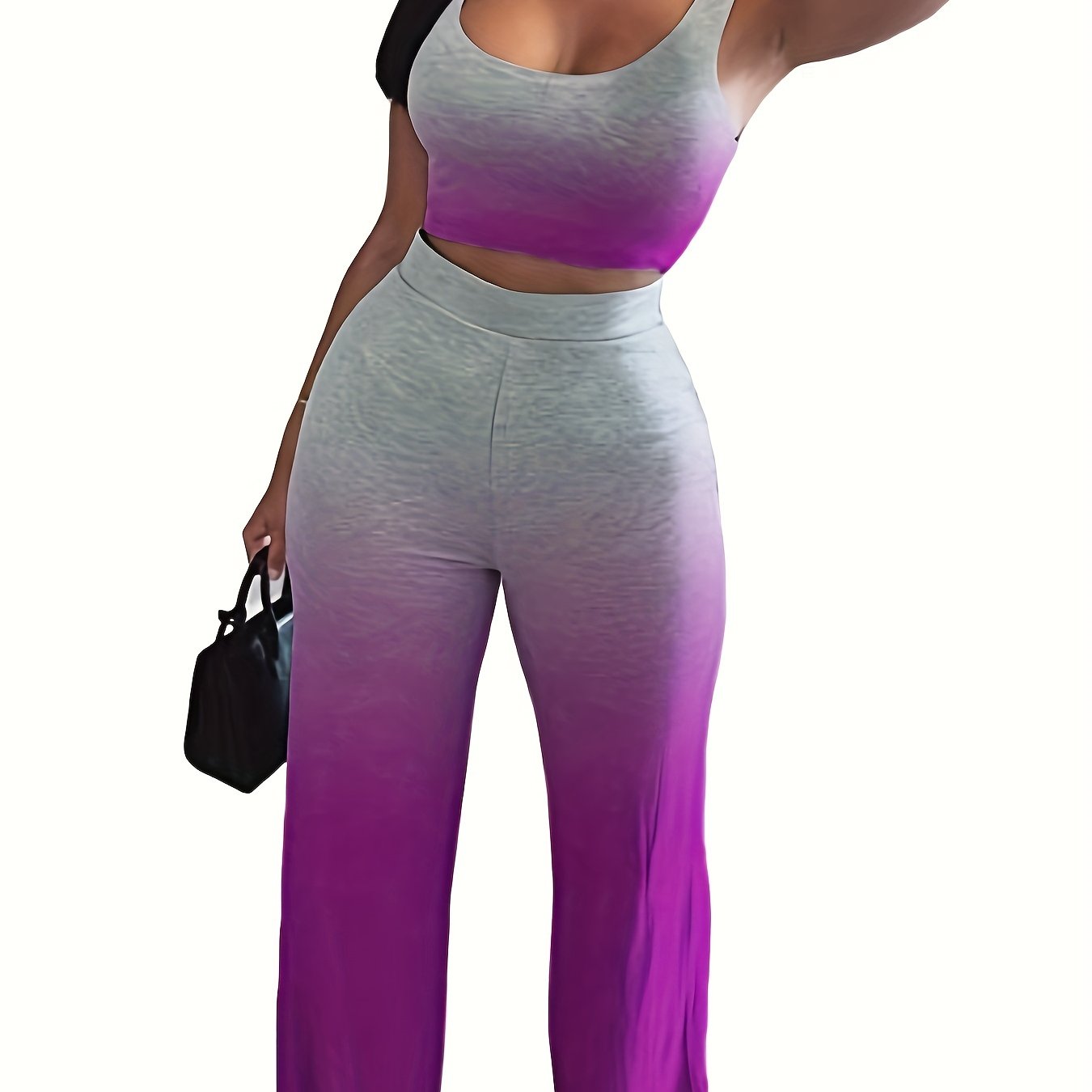 Sleeveless Tank Top & Wide Leg Pants Set for Women
