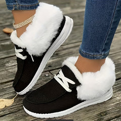Winter Warmth Flat Shoes Women's Slip On Sneakers