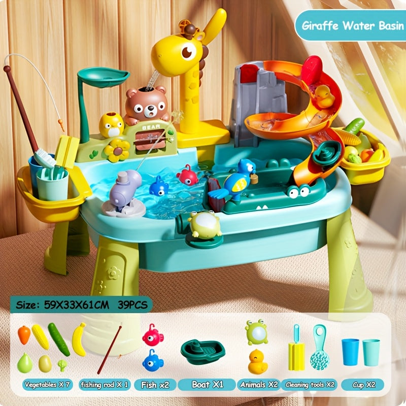 Giraffe Play Sink with Running Water Kitchen Sink Toys for Toddlers