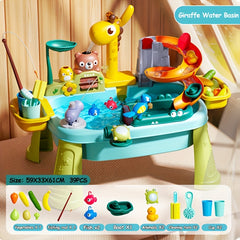 Giraffe Play Sink with Running Water Kitchen Sink Toys for Toddlers