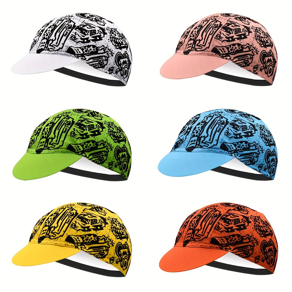 Cycling Cap Under Helmet Skull Cap Halloween Party Sun Hat Brim Cap