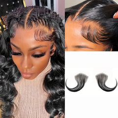 2pcs Natural Looking Lace Baby Hair Edges for Daily Use Human Hair Pieces