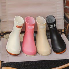 Women's Waterproof Non slip Rain Boots Wear Resistant Short Boots