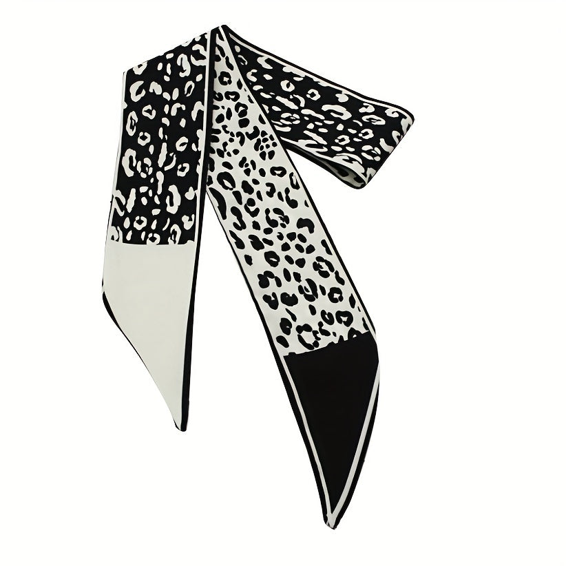 2pcs Paisley & Graphic Neckerchief Skinny Scarf Handbag Charm Gift
