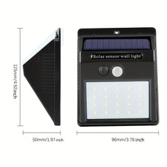 4pcs Solar Sports Induction Wall Lamp Outdoor Waterproof for Yard Balcony Fence