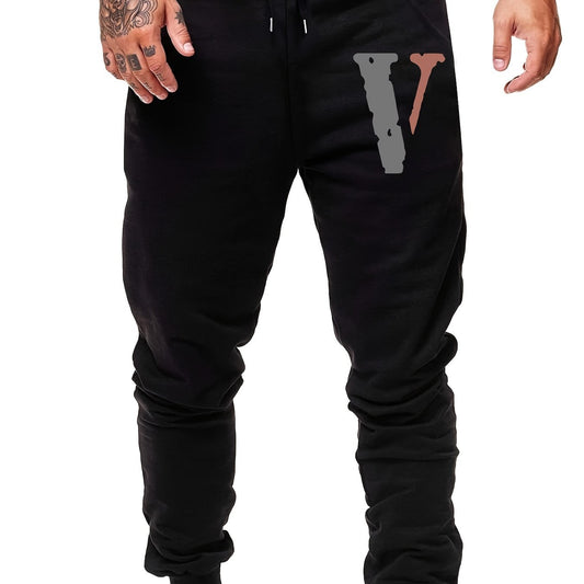 Men's Graphic Print Drawstring Sweatpants With Pockets