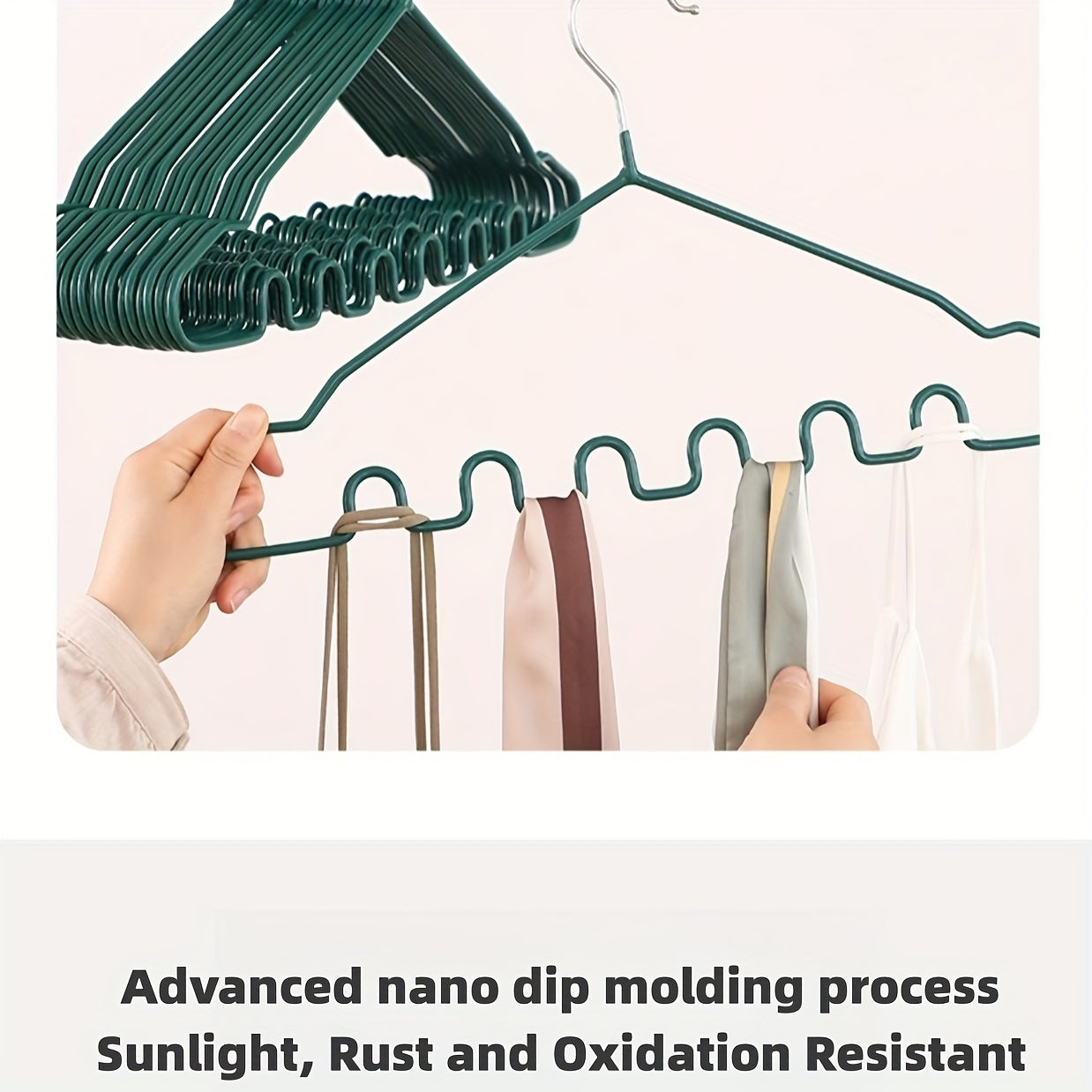 3pcs Stainless Steel Non-slip Cloth Hangers