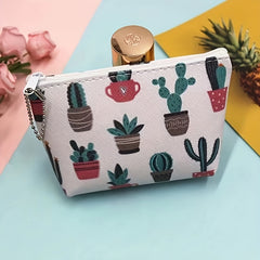 Cactus Coin Purs Zipper Small Wallet Key Bag Waterproof Durable