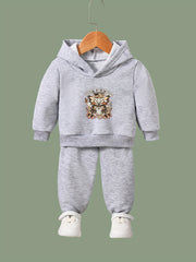 Retro Butterfly Graphic 2pcs Set Girls Casual Comfy Breathable Activewear Set