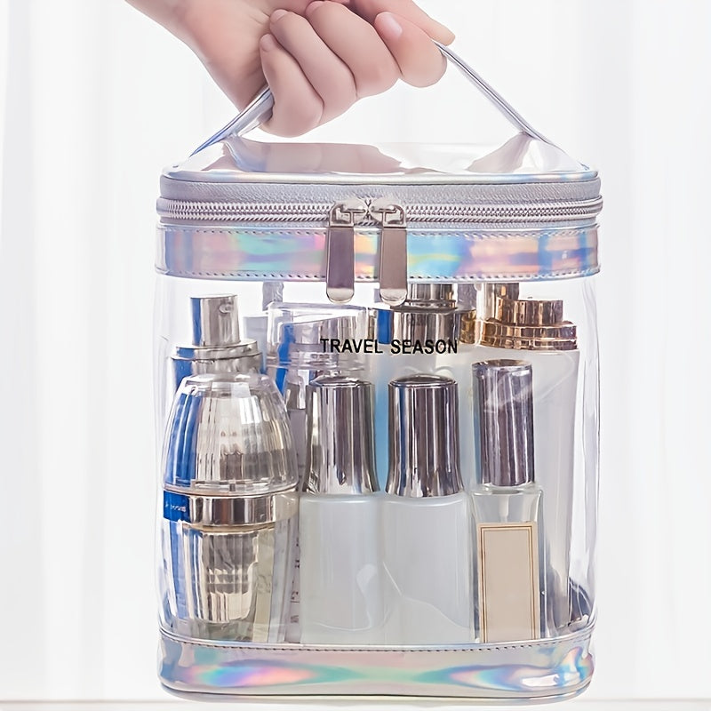 Transparent Waterproof Cosmetic Wash Bag Foldable Large Capacity Wash Bag