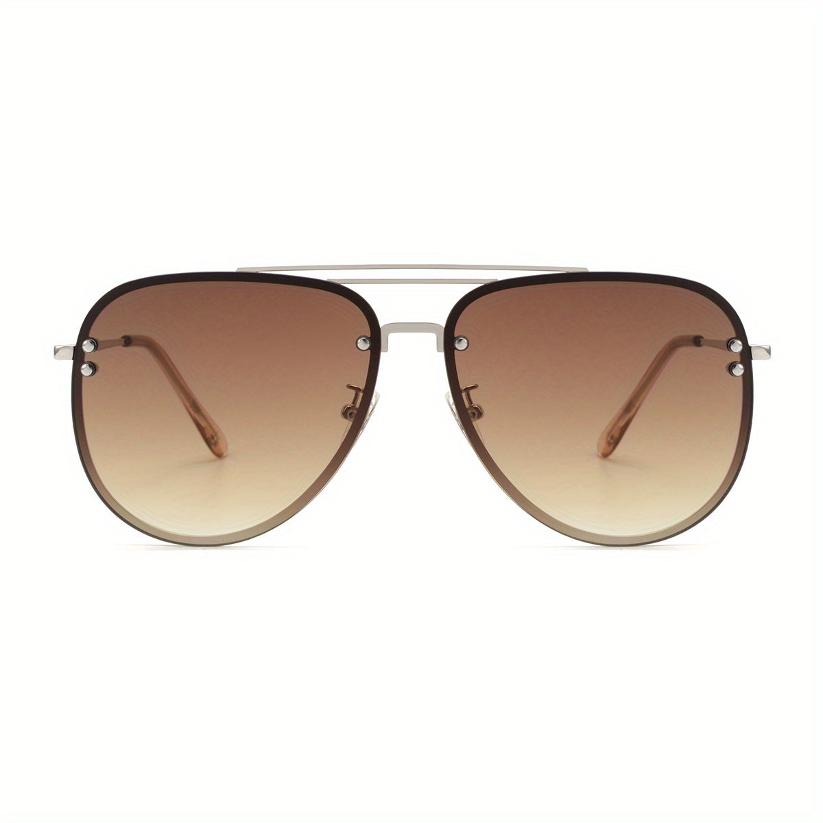OUWEN Oversized Aviator Polarized Sunglasses Gradient Tea Lens