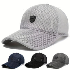 Men's Baseball Cap Long Brim Sun Hat Mesh Breathable Fishing Cap