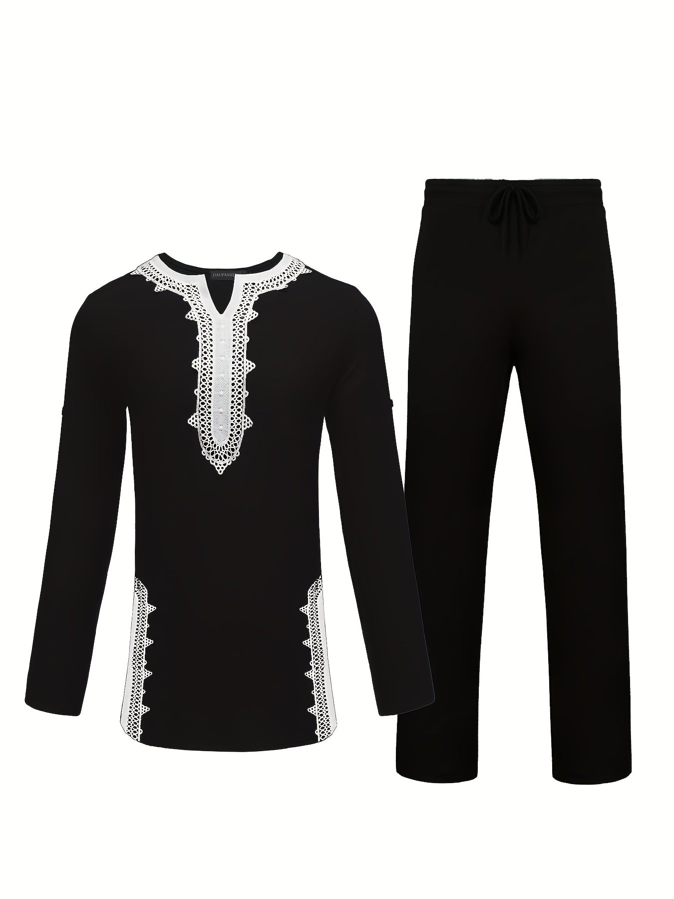 African Men Dashiki Suit Shirt Pants Set Formal Party Traditional Clothes