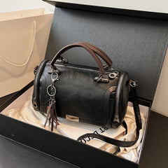 Vintage Crossbody Boston Bag Stylish Casual Handbag Classic Handbag