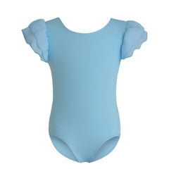 Girls Chiffon Ruffle Sleeve Leotard for Ballet Dancing