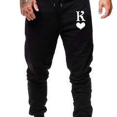Men's Creative Graphic Print Drawstring Pants