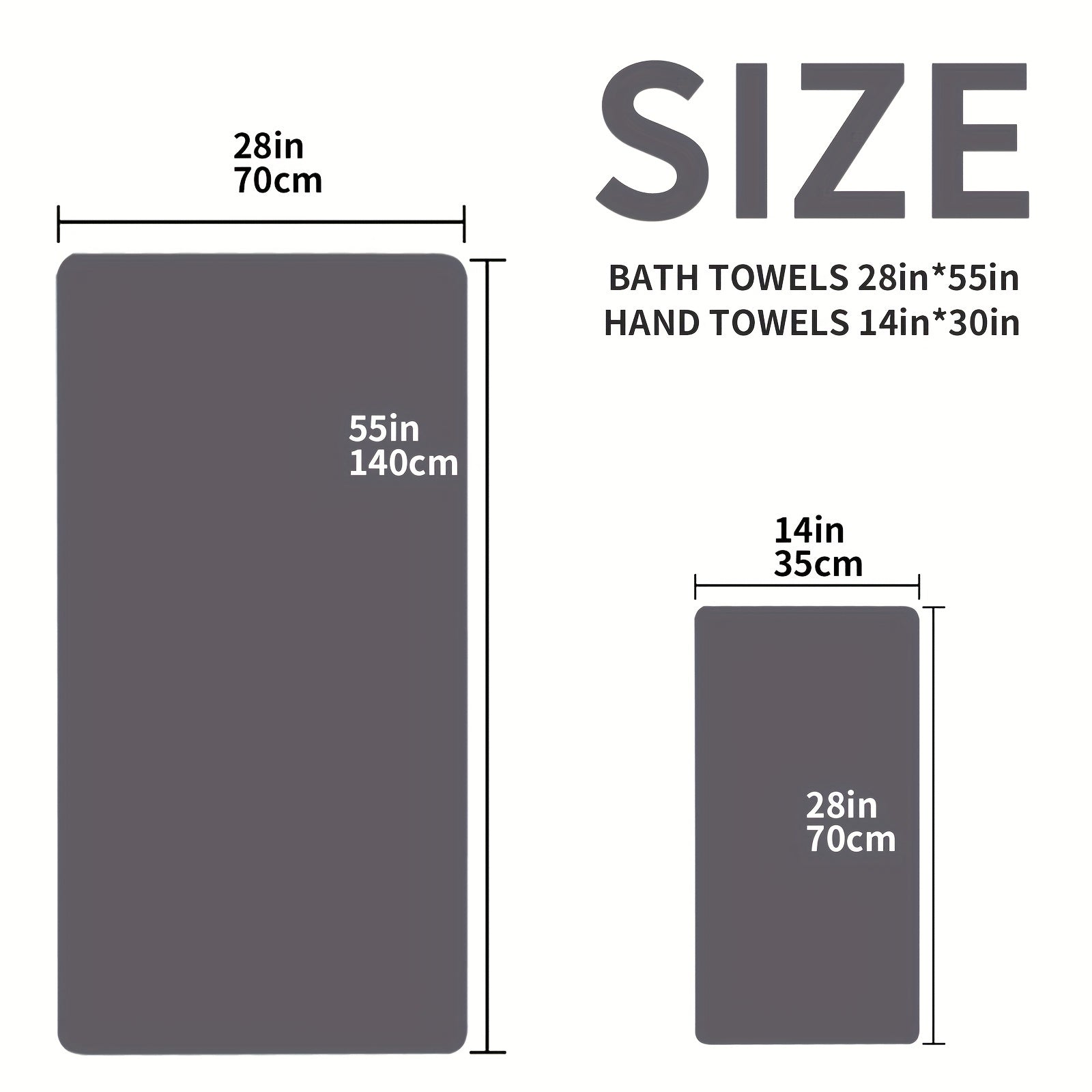 2pcs Microfiber Towel Set Quick Dry Soft Hand Bath Towel