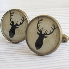 Deer Cufflinks Wedding Cufflinks Picture Cufflinks Unique Cufflinks