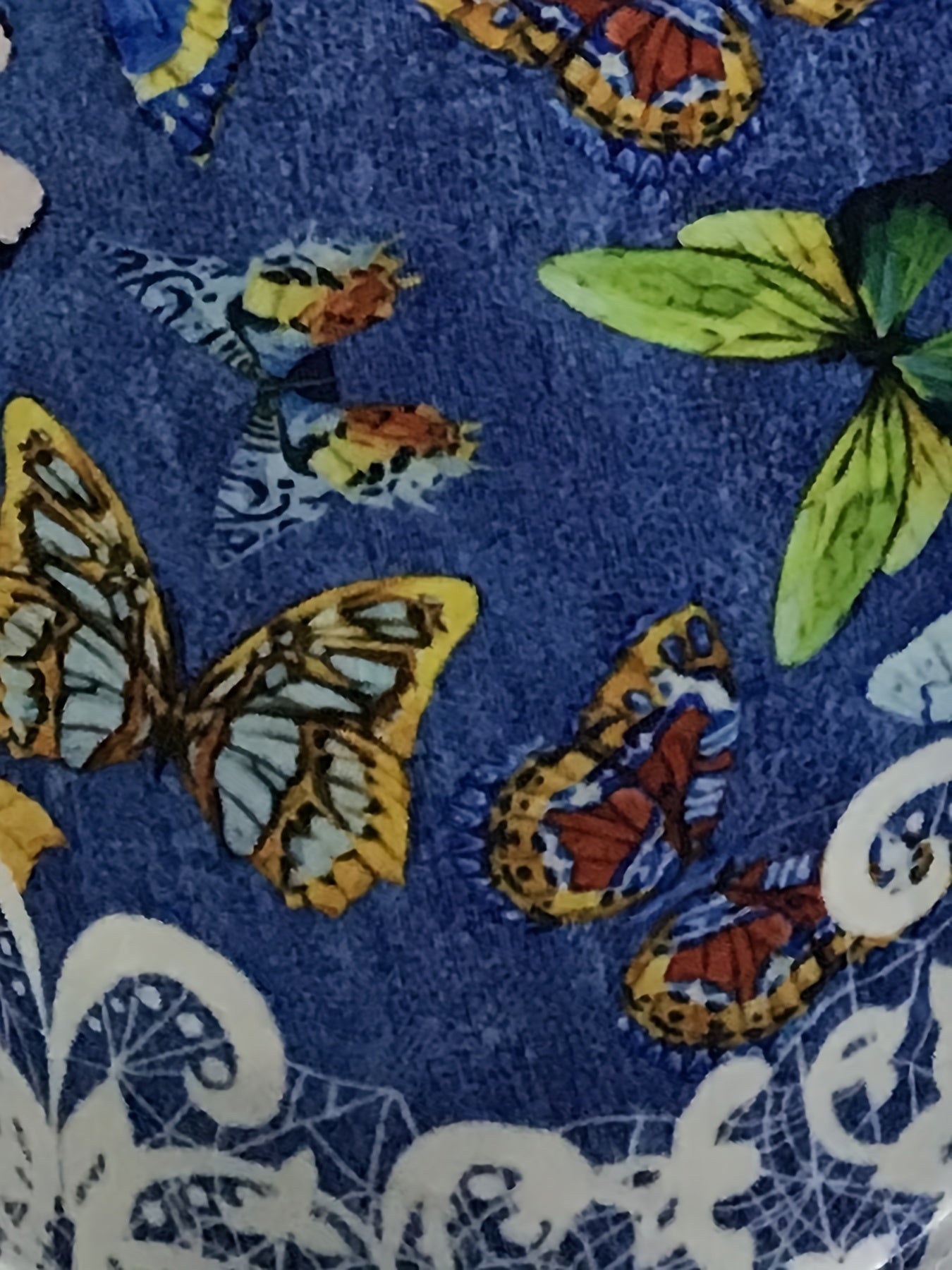 Butterfly Denim Print Skinny Leggings for Spring & Summer Women