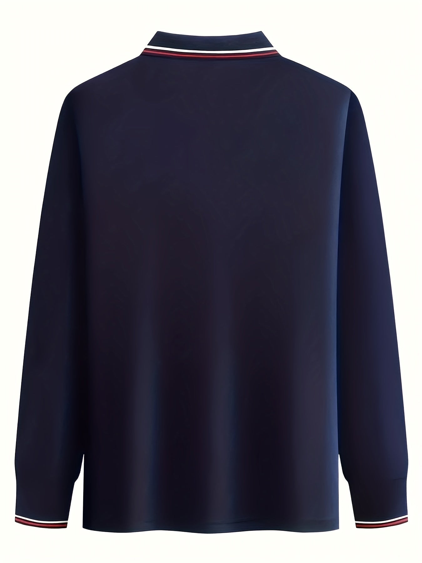 Men's Baseball Player Print Casual Long Sleeve Polo Shirt