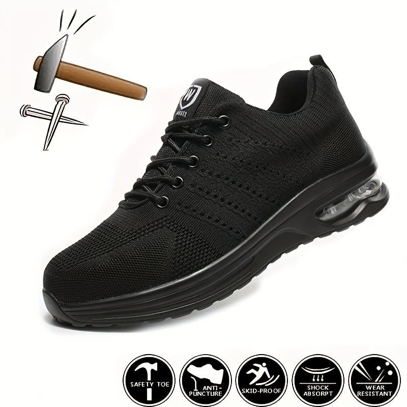 Men's Lace-up Safety Shoes Outdoor Durable Work Boots