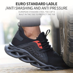 Men's Puncture Proof Work Safety Shoes Steel Toe Lightweight Industrial Sneakers